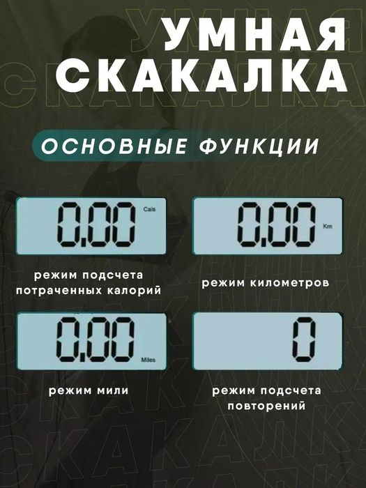 Скакалка со счетчиком для фитнеса прыгалка