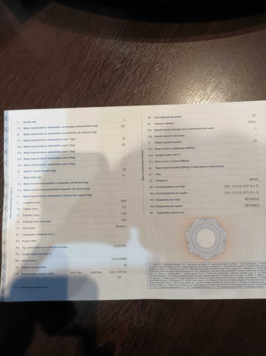 Vând scooter electric rbd chilia+