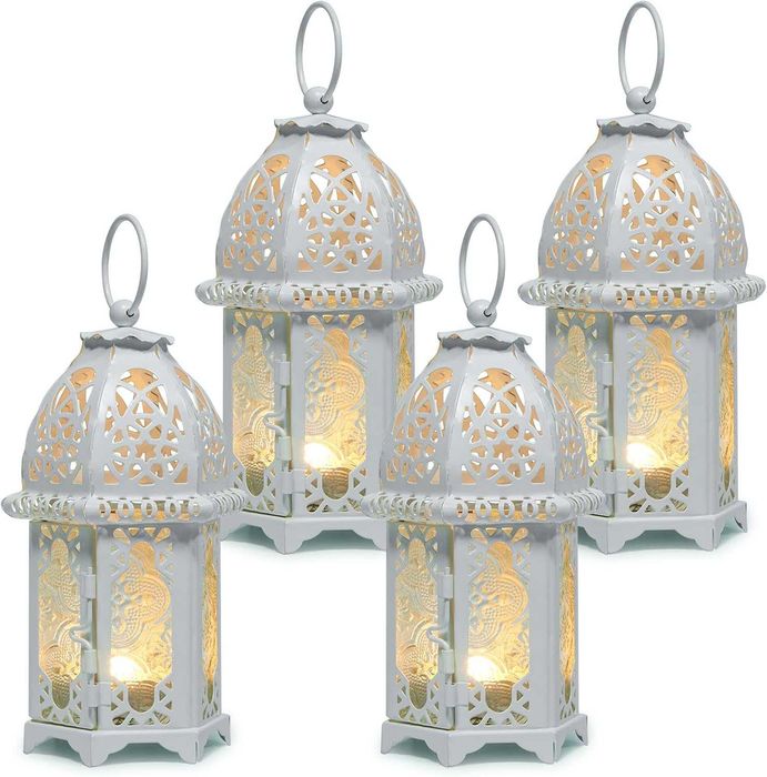 Set de 4 felinare, IMAGE, lanterna lumanare, led, decorative