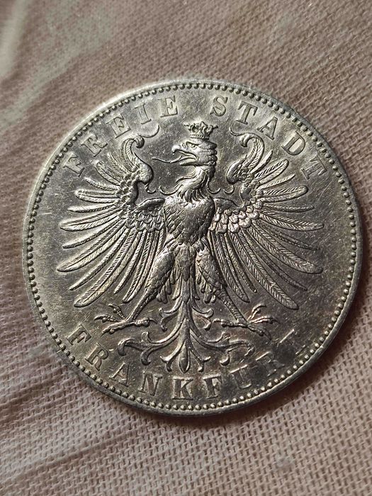 1 талер 1862 г. Франкфурт, Германия (сребро)