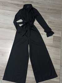 Salopeta Neagra Culotte Asos Pantalon Larg Mărimea 34/Xs