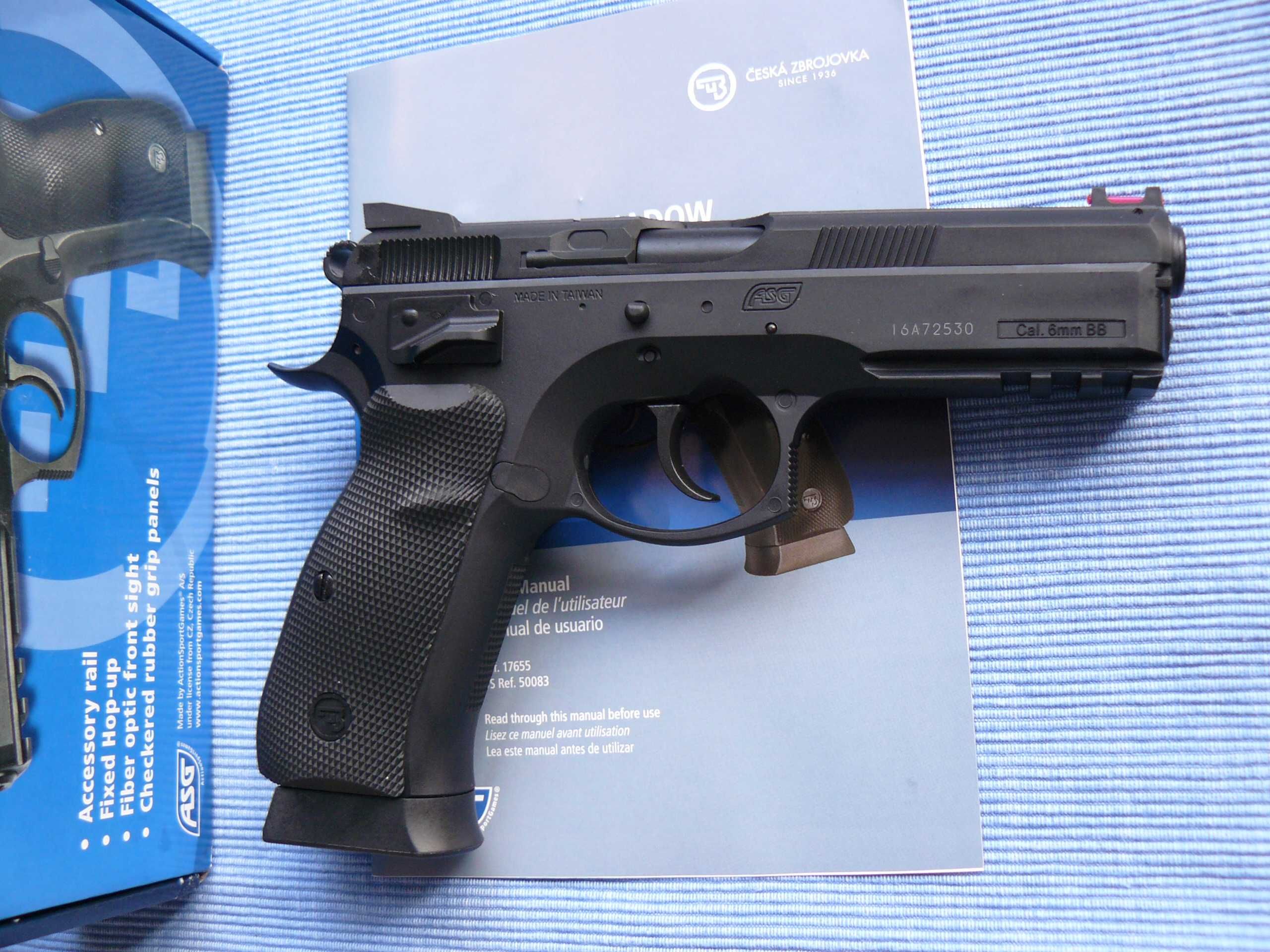 Pistol Airsoft CZ 75 SP-01 Shadow Arc/Spring,NOU,Produs Cu Licenta ASG