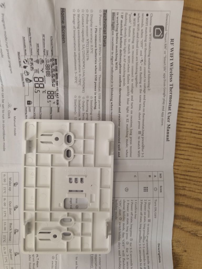 Termostat wifi tuya centrala gaz