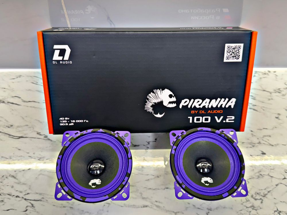 Эстрадные колонки Piranha 100мм V2 (Matiz,Spark,Nexiya 1-2,Damas,Labo)