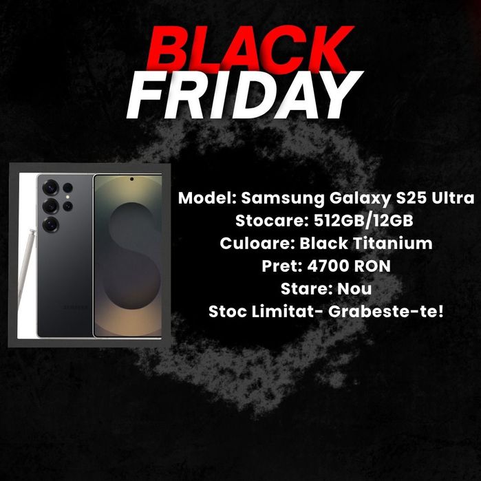 Black Friday!!! Samsung Galaxy S25 Ultra 512gb/12gb Black Duos