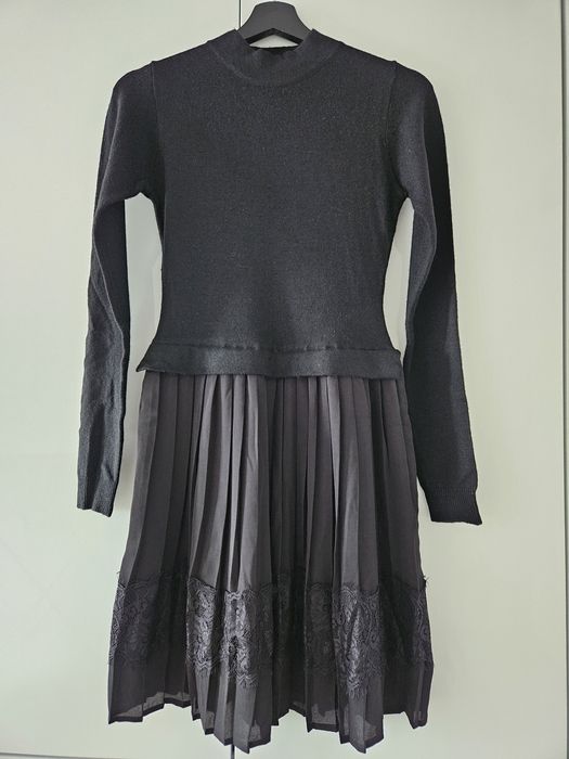 Motivi rochie din tricot cu fusta plisata din satin XS/34