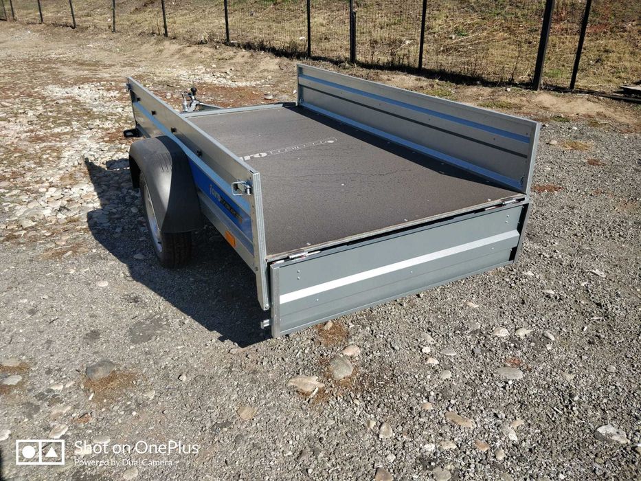 Remorca Noua 750 kg Faro 236x125x32 cm, Carte RAR Nr. Rosii 140km