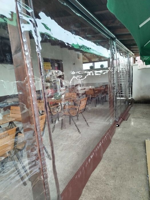 Închideri Terase, Foișoare cu folie CRISTAL (PVC) tratată anti UV
