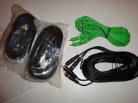 cablu amplificator subwoofer 2x RCA la 2x RCA + remote ecranat 5m