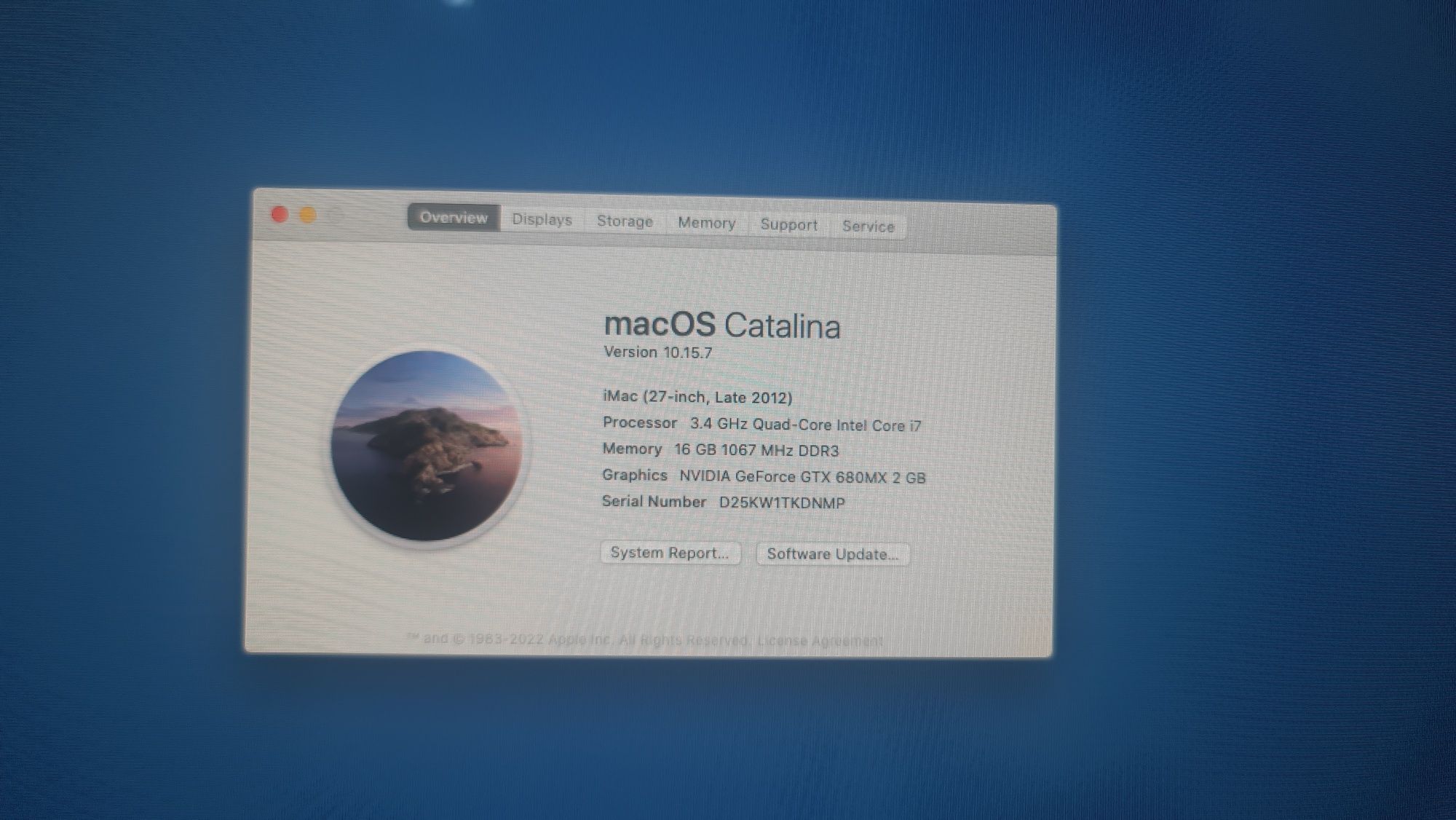 Imac 27"  I7 3,4 Ghz late 2012