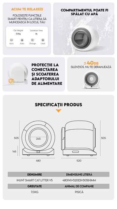 Litiera Smart iHunt V5 Noua