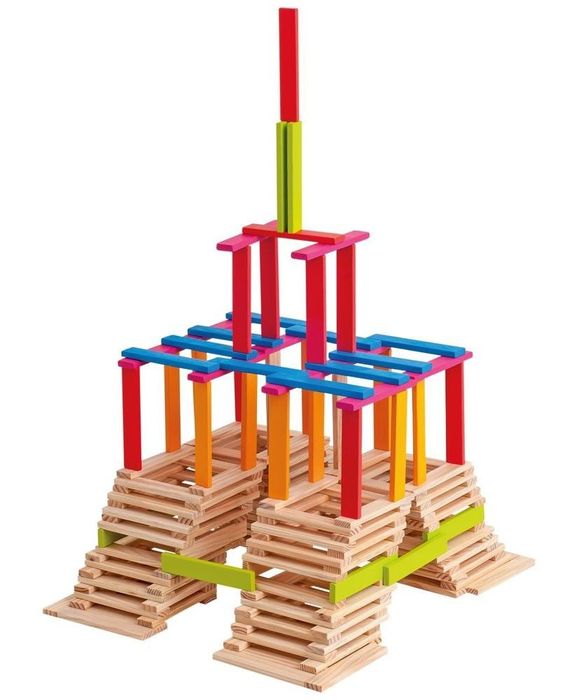 Playtive конструктор от меки части 1-5 години; Дървен конструктор Емма