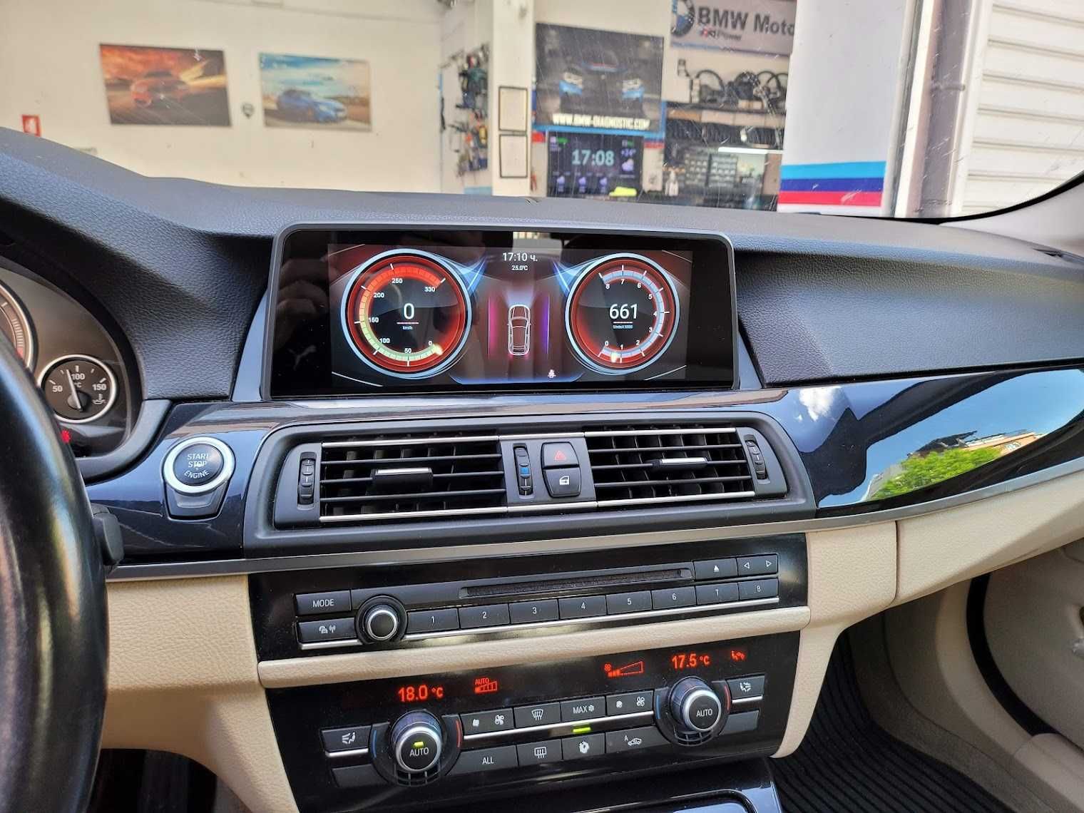 Навигация с ANDROID 13 8GB РАМ BMW F10 F11 БМВ Ф10 Ф11 CIC NBT ID7