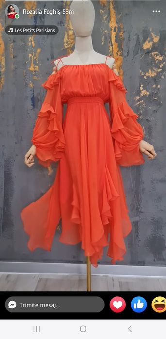 Rochie din mătase naturală Rozalia Bot