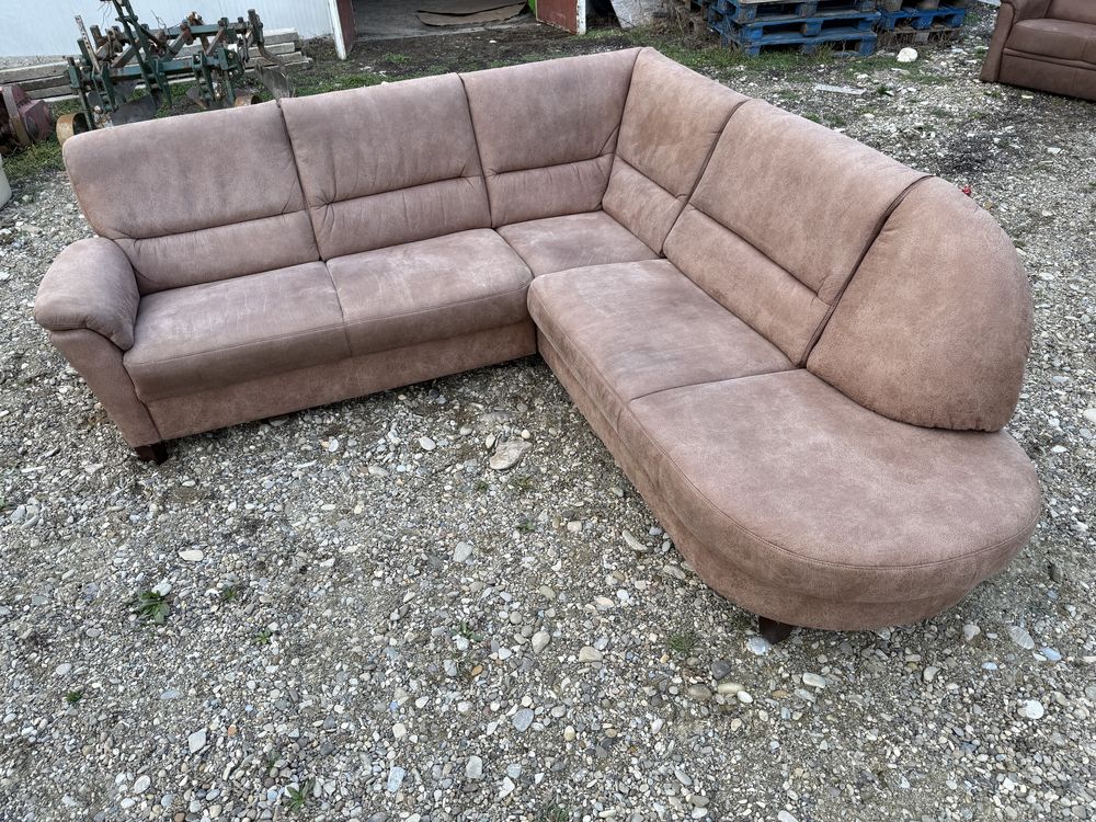 Coltar canapea din piele intoarsa/catifea