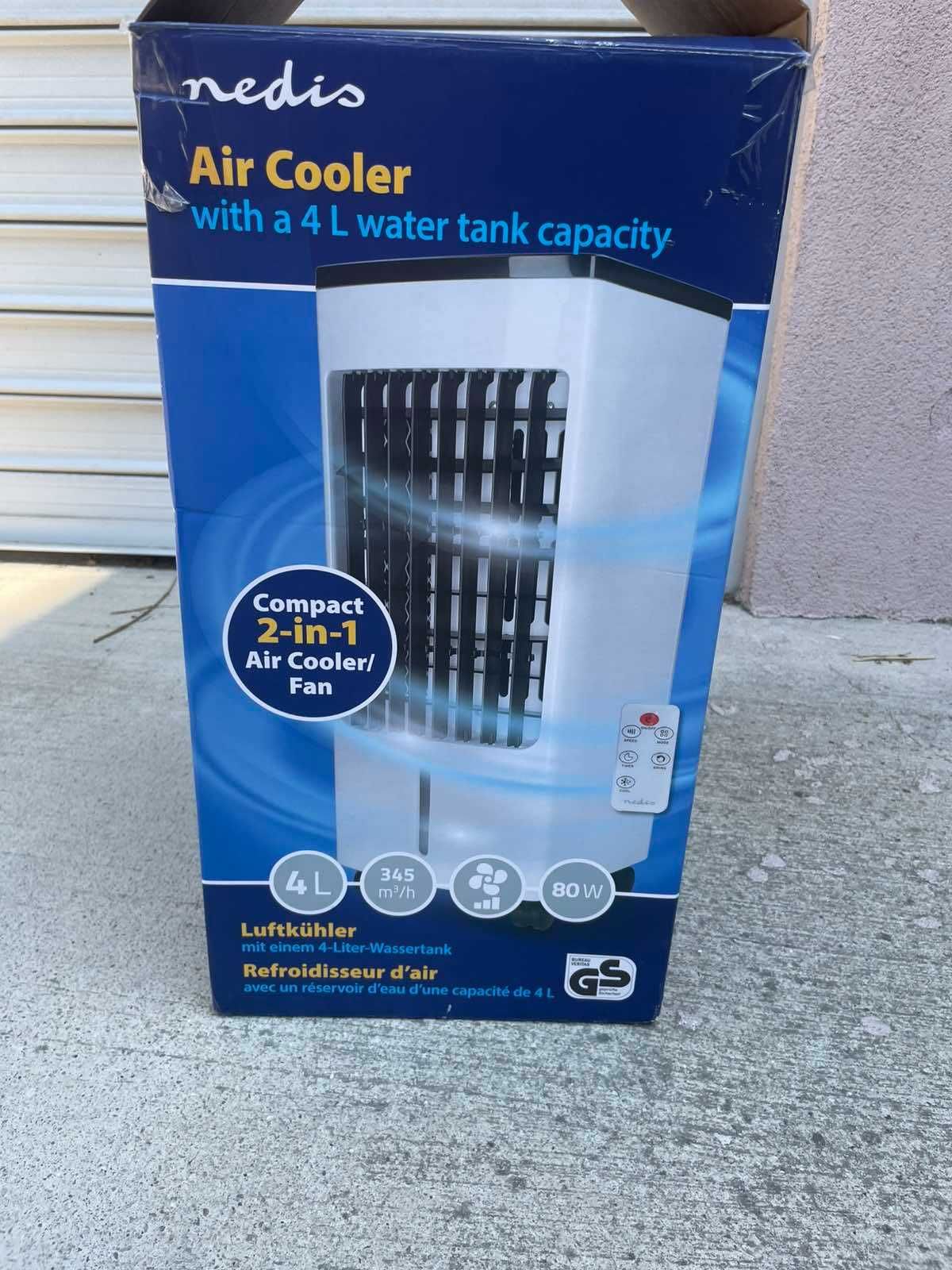 НОВ Мобилен Климатик, Охладител, Преносим, с Филтър и ЛЕД, 80W, 4L
