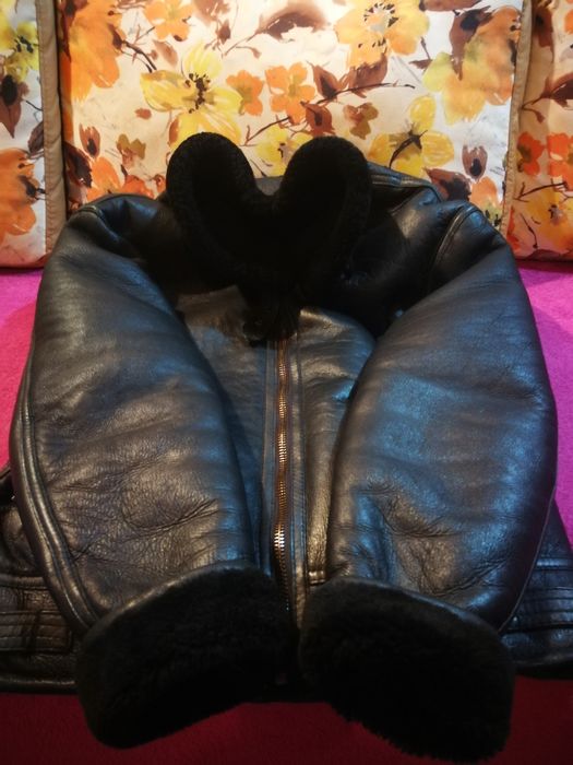 Cojoc/Piele/Blană/U.S ARMY/Air Force/Aviator/Pilot Bomber B-3 BLACK