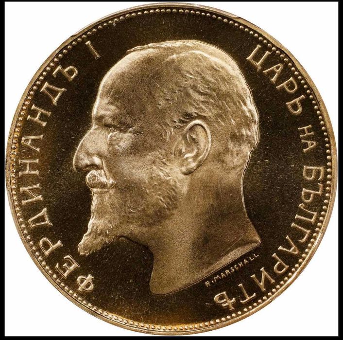 100лв 1912г. Фердинанд PCGS PF69CAM Restrike