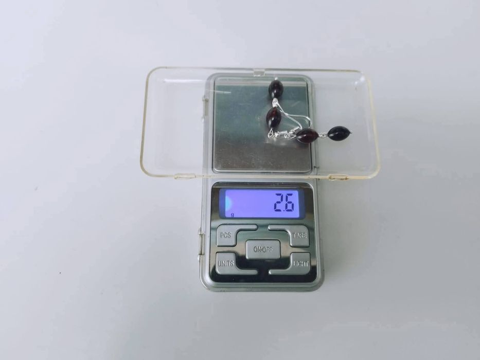 Vechi cercei din argint de 925 cu chihlimbar natural presat