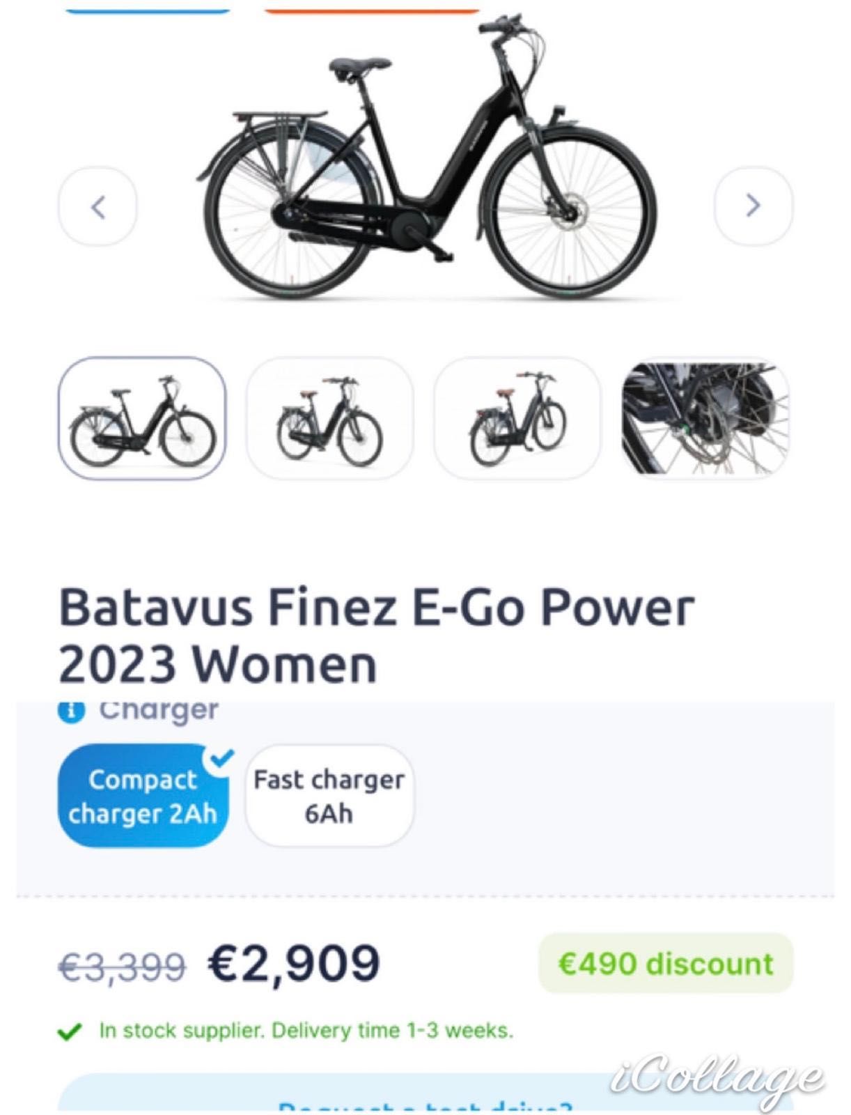Bicicleta electric Batavua Finez E-go 2022