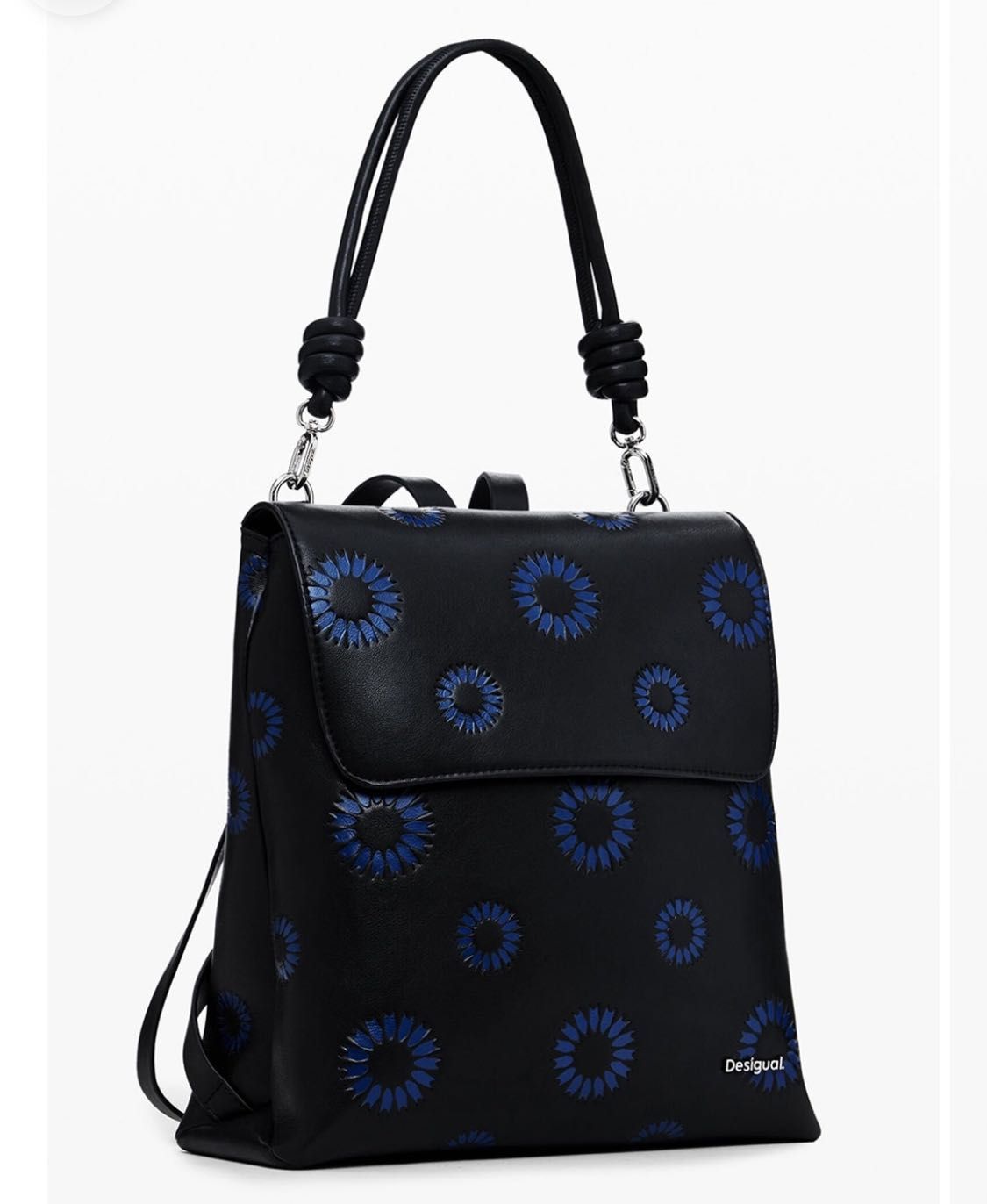 DESIGUAL раница от еко кожа с флорален десен