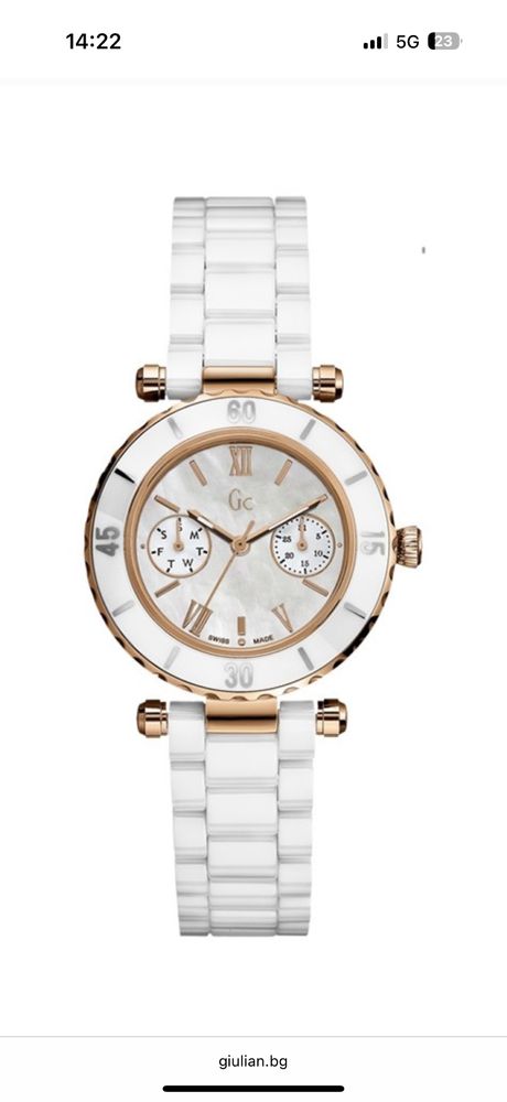 Дамски часовник керамична луксозна серия Guess