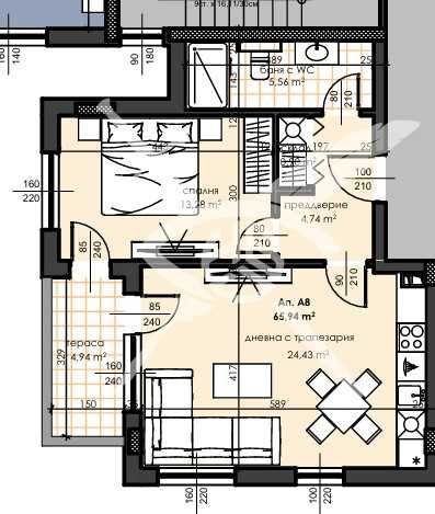Продава се Двустаен апартамент в Асеновград - 66 кв.м за 1099 €/кв.м - Снимка #1