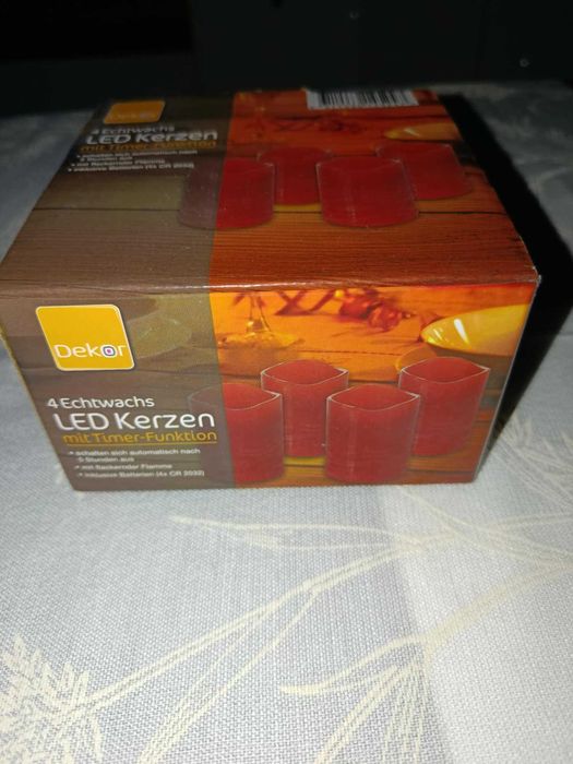 4 броя LED свещи с включени батерии