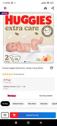 Huggies Nr 2 - 58 buc