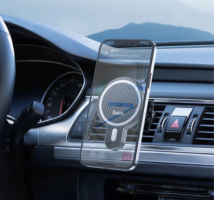 Incarcator Telefon Auto Wireless Hoco Cu Magsafe Strong