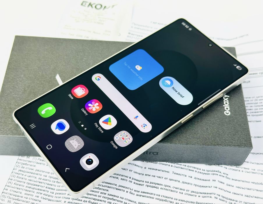 КАТО НОВ! Samsung S25 Ultra 5G 512GB 12RAM Titanium Black 3г.Гаранция!