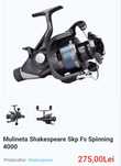 Mulineta Shakespeare SKP FS Reel 4000
