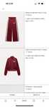Zara бордовый спортивный костюм S