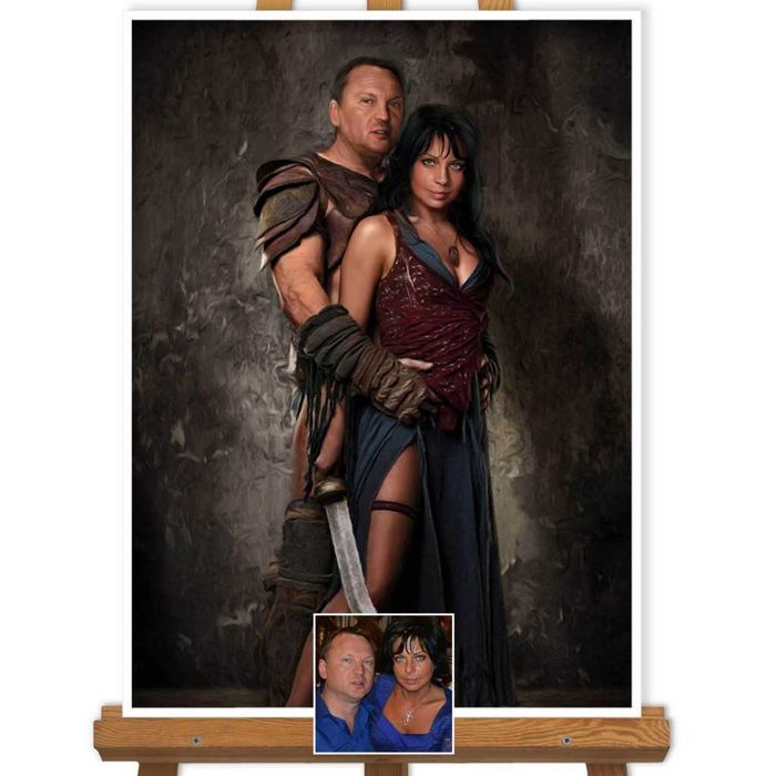 Cadoul perfect,portrete originale pictate ulei pe dupa fotografie