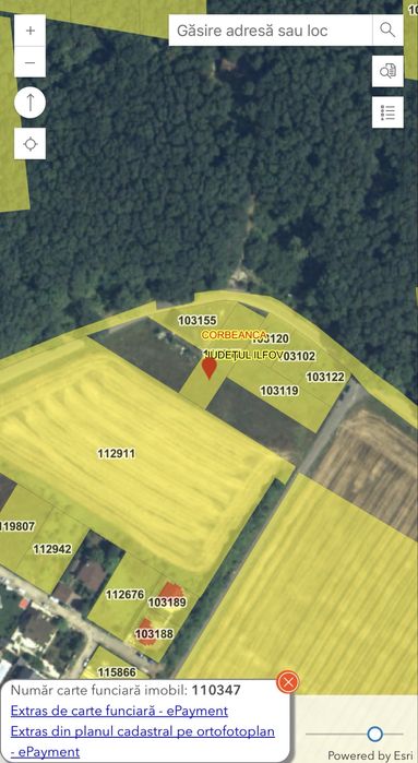 Teren 1000 mp Corbeanca, Cartier Romatsa, str Radarului