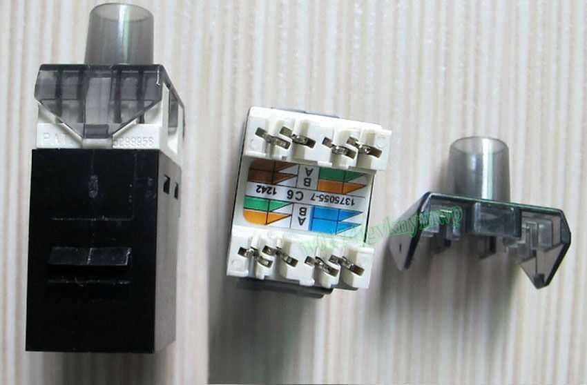 Conector retea RJ45 Keystone Jack CAT6 x 10 buc