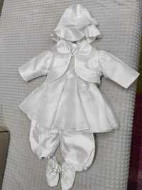 2 seturi hainute albe pentru botez fetita