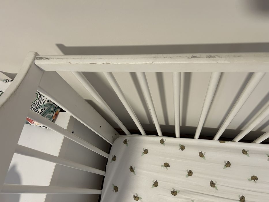 Patut IKEA cu saltea de cocos dehusabila + cearceaf de saltea