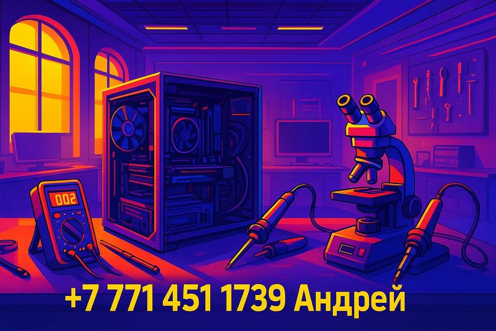 Ремонт компьютеров и ноутбуков в Алматы. Устfновка Windows