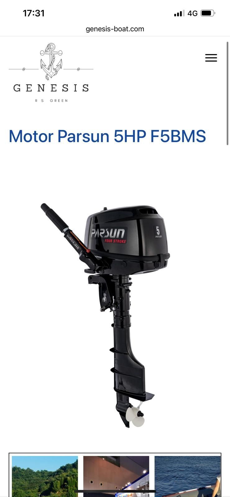 Barca gonflabila cu motor de 5 CP