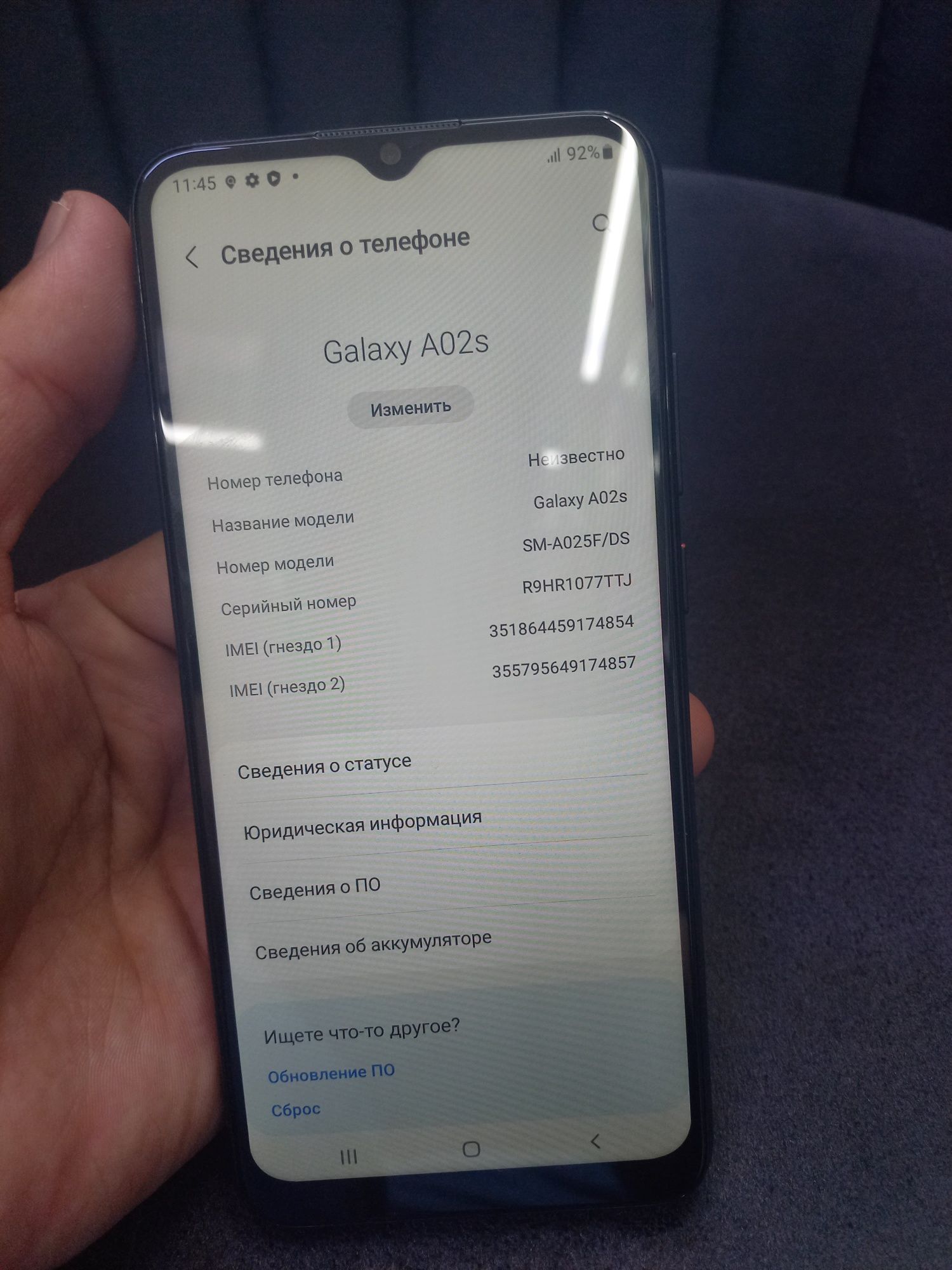 Samsung A02S telefon