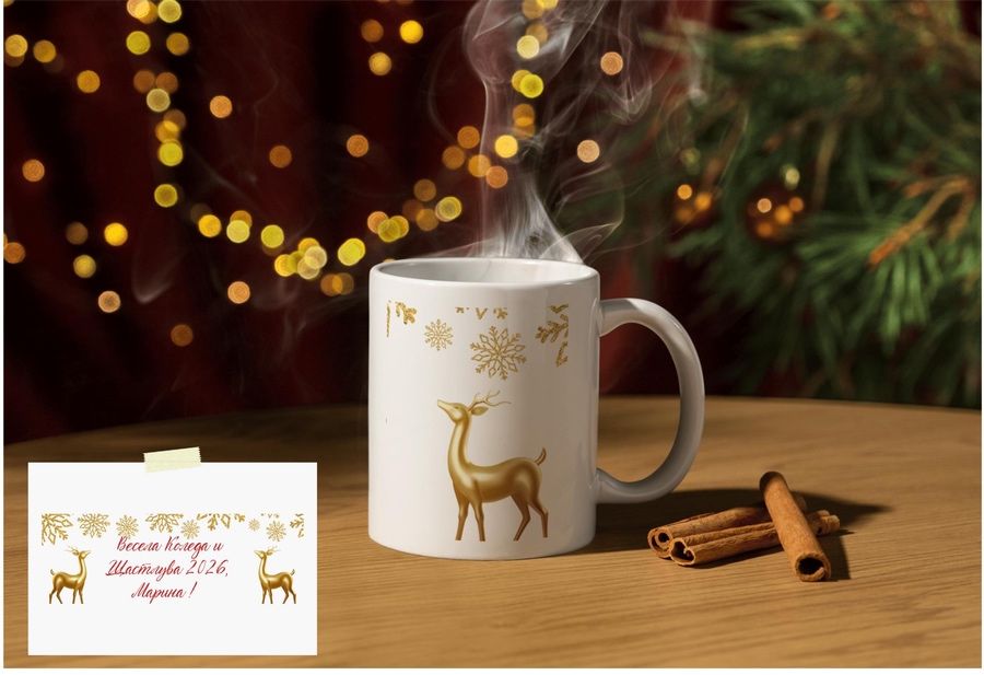 Персонализирана коледна чаша