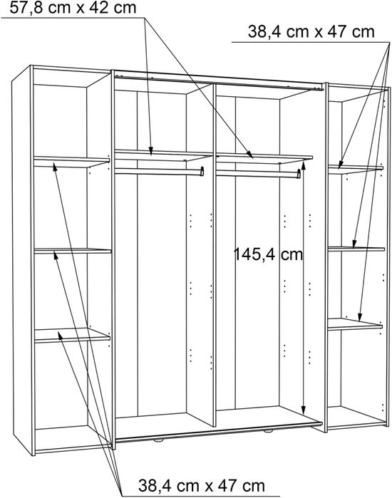 Dulap Kalixus , 200 cm latime