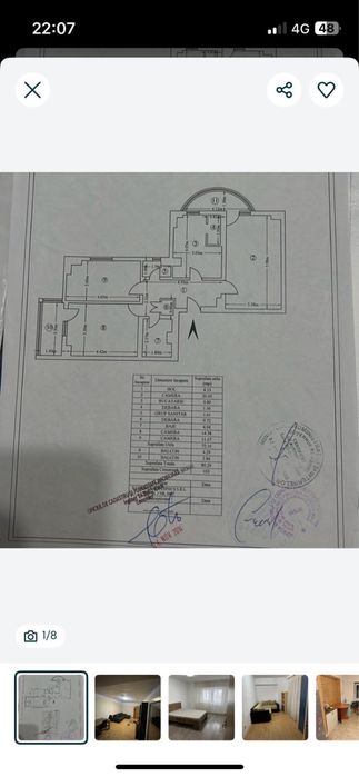 Vând apartament 3 camere Traian