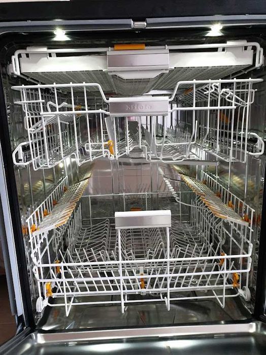 XXL - LED Wi-Fi Чернo Miele Auto Open Съдомиялна - Частично Вграждане