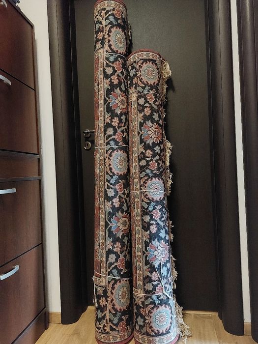 Covor din lână, lucrat manual, model persan, 1.5x2.5m / 1.8x2.7m