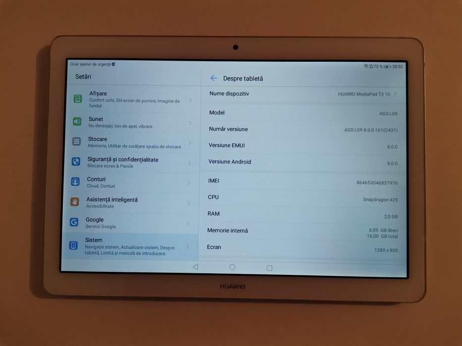 Vând tabletă Huawei MediaPad T3 10.0 LTE