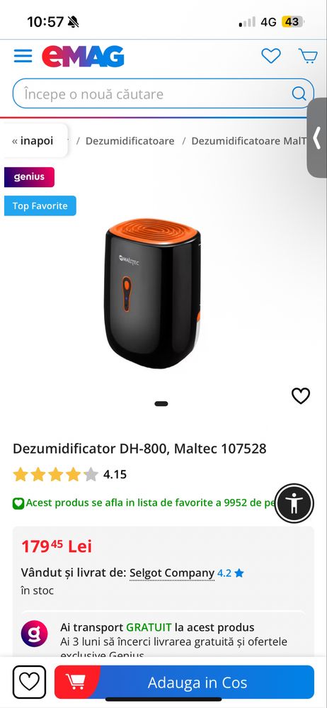 Mini dezumidificator de cameră