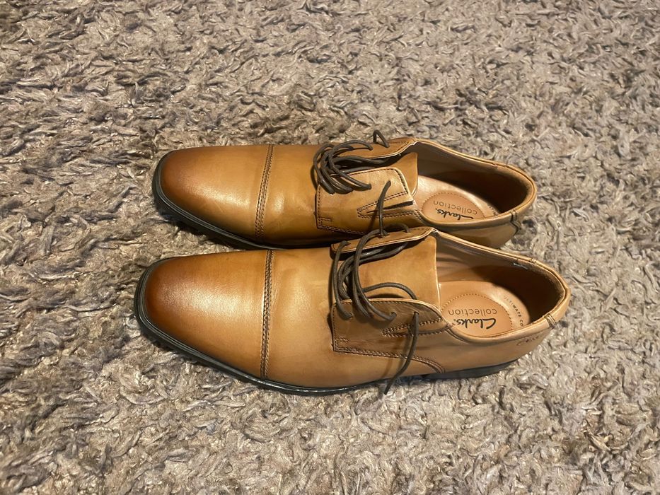 Pantofi barbati din piele Clarks, maro , marime 46