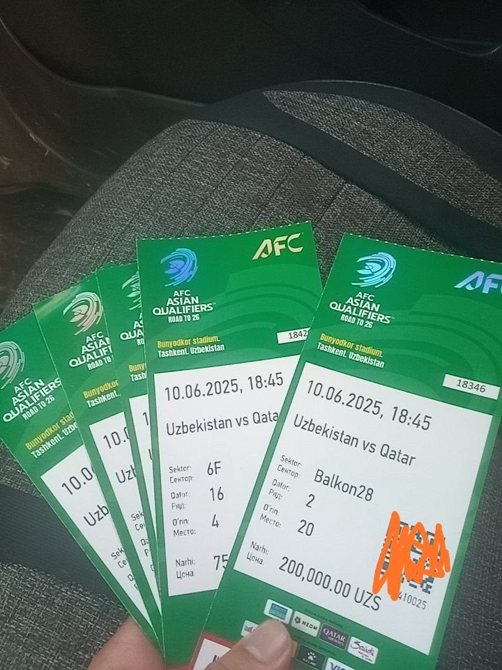 Ozbekiston & Qatar bilet 450